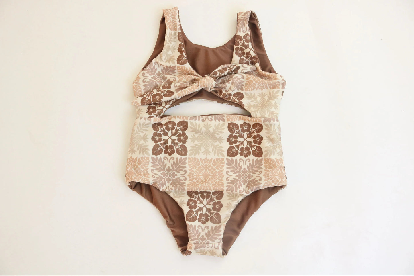 Neutral Tones Quilt Swimsuit