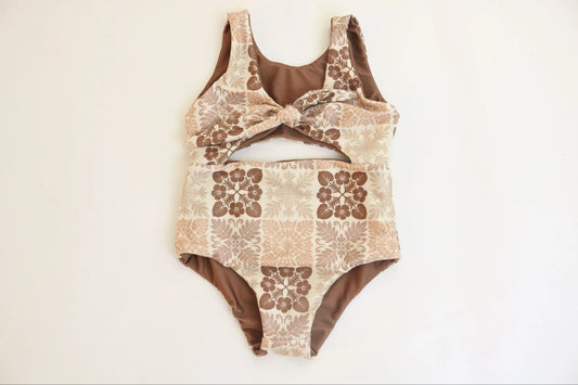 Neutral Tones Quilt Swimsuit