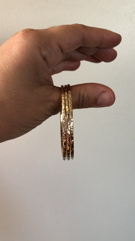 Gold Filled Tahitian Pearl Bangles